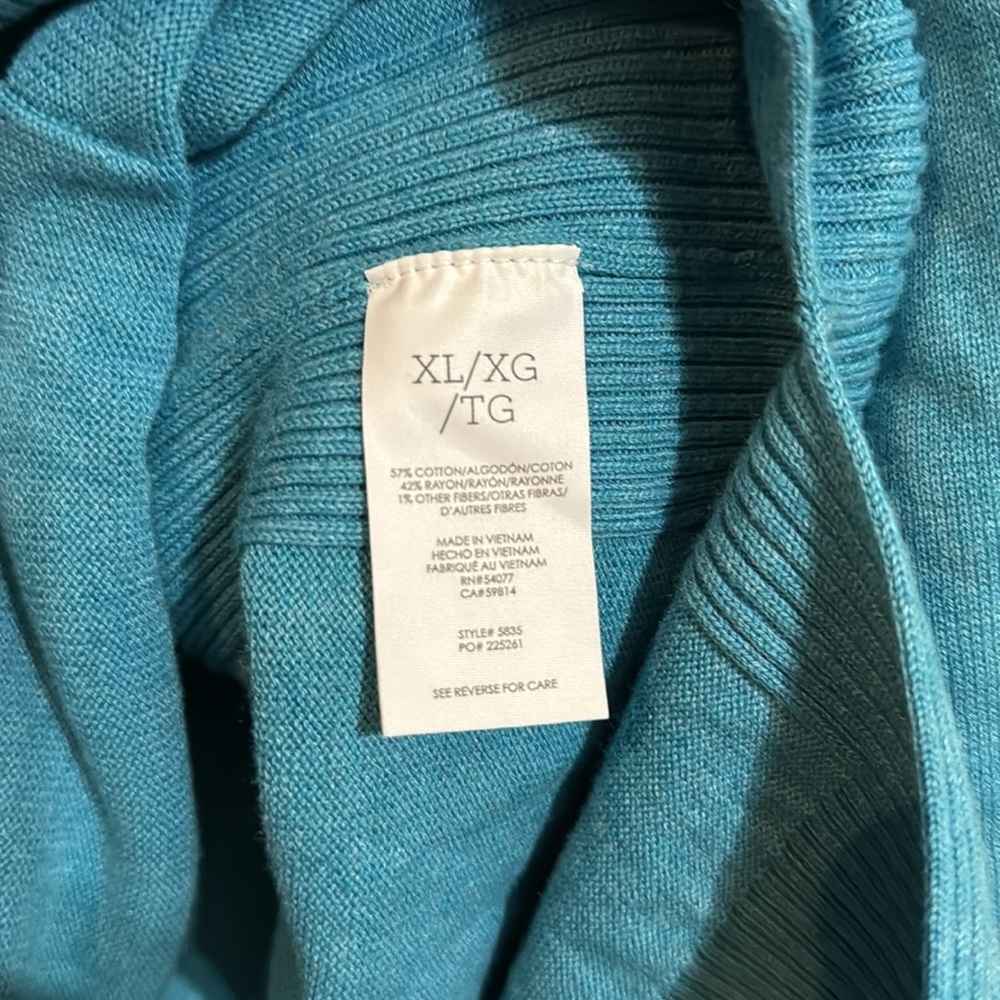 Cabi hooded sweater - XL turquoise blue color - Picture 4 of 4